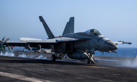 F/A-18E Super Hornets Carrying 9 Air-to-Air Missiles To Counter Houthi Drones In Red Sea